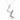 0.53 Carat Round Cut Prong Setting Diamond and Sapphire Initial Pendant