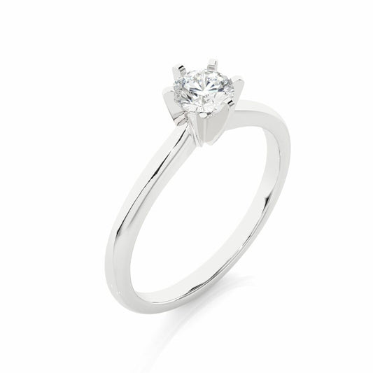 0.50 Ct Round Solitaire Lab Grown Diamond Engagement Ring