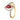 0.70 Carat Marquise Shaped Halo Prong Setting Ruby Diamond Ring