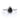 2.85 Ct Pear And Round Cut Halo Black Diamond Ring