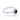 Side view of a white gold ring featuring a round black diamond center stone, surrounded by a halo and pavé diamond band.