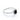Side view of white gold ring featuring a cushion-cut black diamond framed by a pavé halo and diamond-accented band.