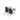 Angle view of 4 Carat Emerald Cut Black Diamond Solitaire Earrings in White gold With Four prong setting And modern style