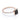 Side view of a rose gold ring featuring an emerald cut black diamond with a pavé diamond band, elegant and luxurious design.