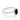 Side view of delicate halo ring featuring an elongated oval black diamond set on a slim band lined with tiny white stones.