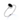 Angle view of a white gold ring featuring an oval cut black diamond with a delicate milgrain halo on a slim polished band.