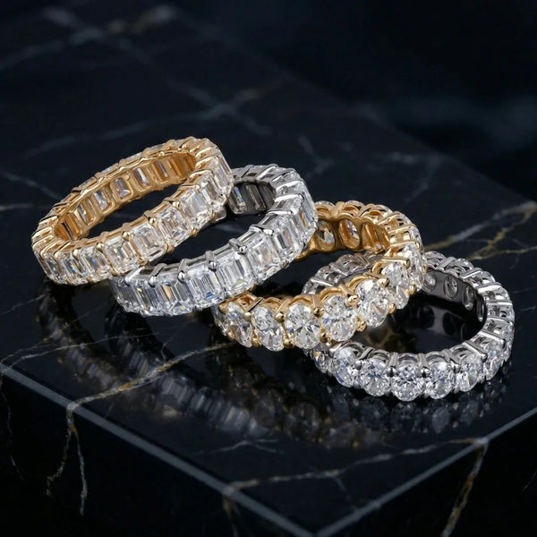 Lab Created Diamond Wedding Bands 