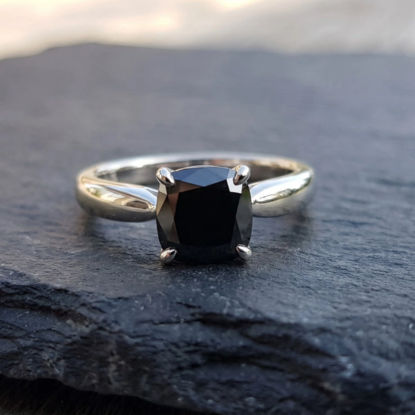  Black Diamond Engagement Ring