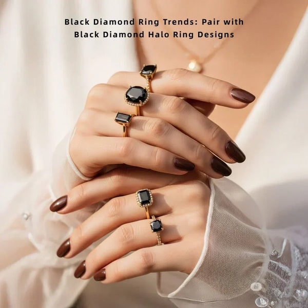 Black Diamond Ring Trends: Pair With Black Diamond Halo Ring Designs
