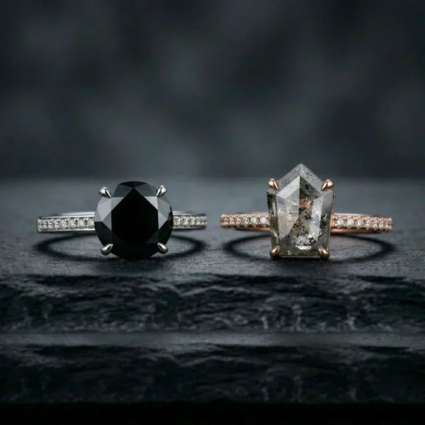 black diamond vs salt and pepper diamond comparison