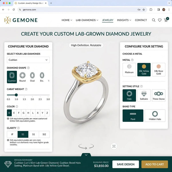 Create Custom Lab-Grown Diamond Jewelry Online