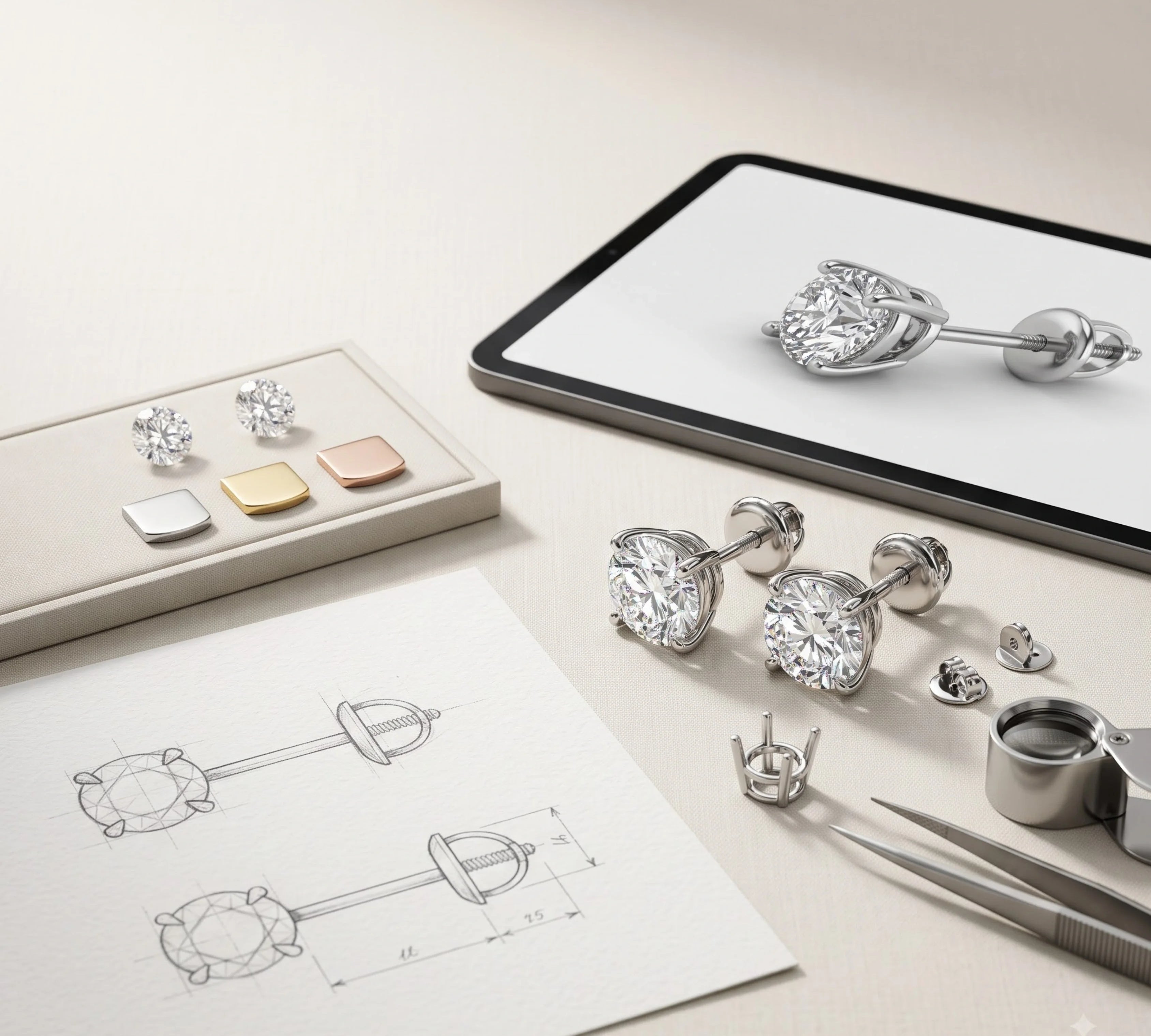 Custom Diamond Stud Earrings_ How the Design Process Works (2026)