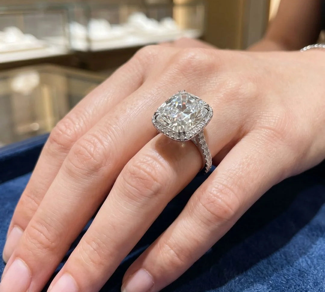Hidden Halo Lab Diamond Engagement Ring