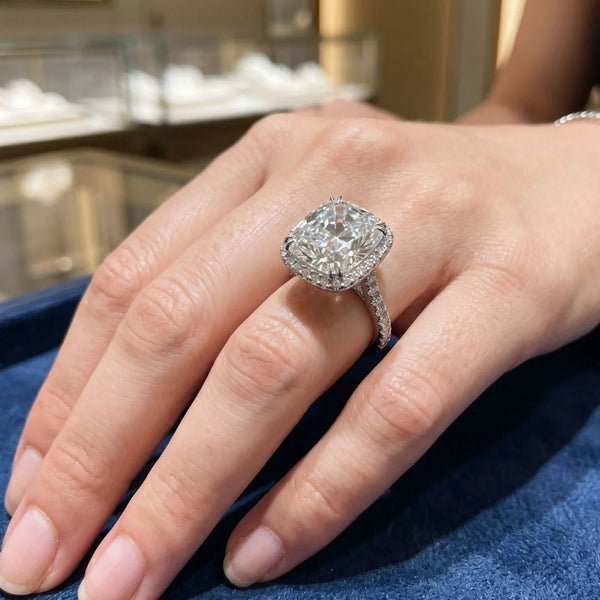 Hidden Halo Lab Diamond Engagement Ring