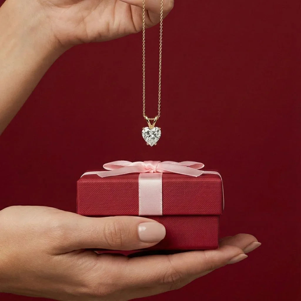 Lab Grown Diamond Pendant Styles: Heart and Teardrop for Her Closet