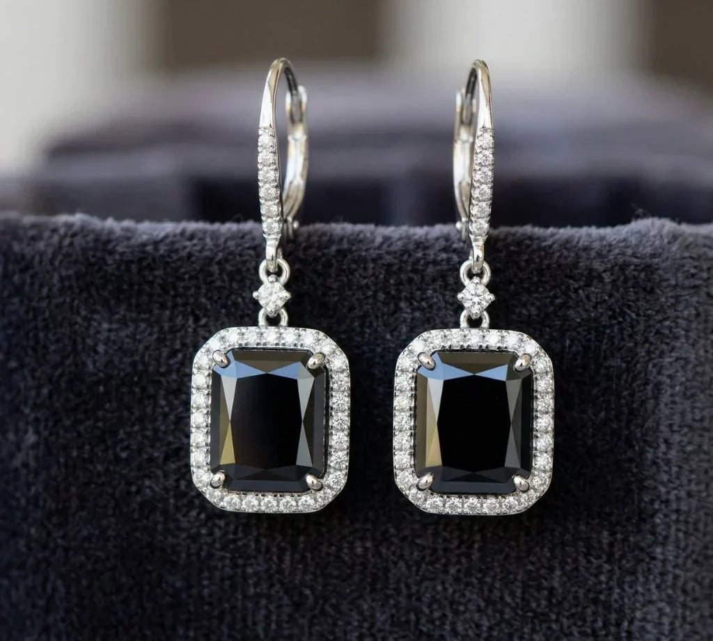 Radiant Cut Dangle Earrings for Office Look