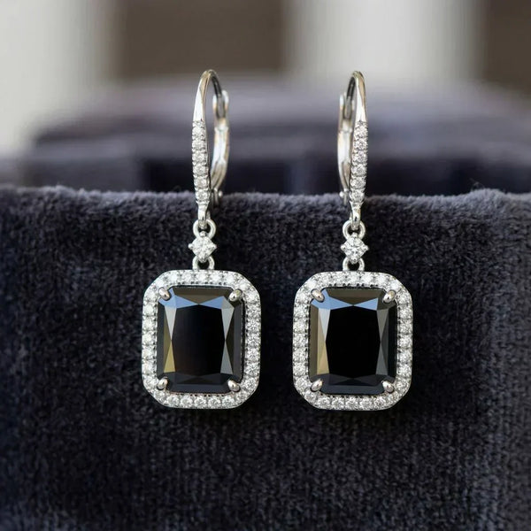 Radiant Cut Dangle Earrings for Office Look