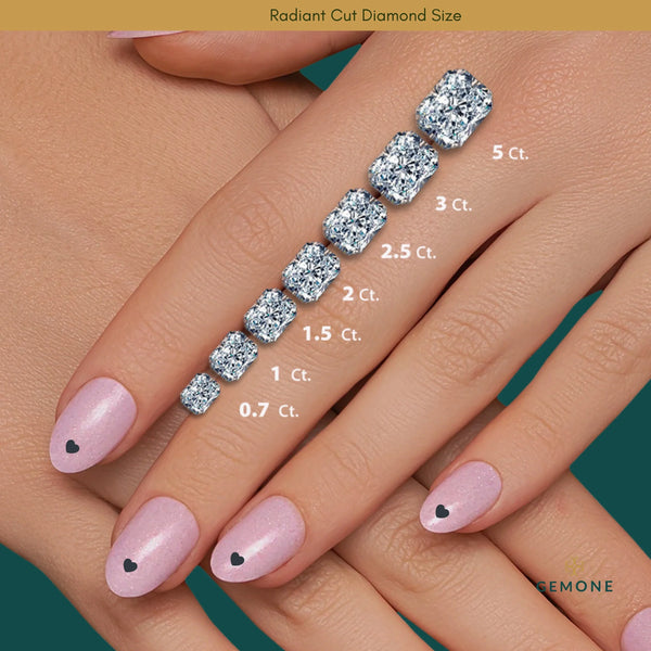 Radiant Cut Diamond Size Chart (MM)