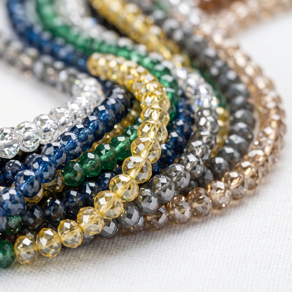 Round, Faceted, Or Rondelle Diamond Beads