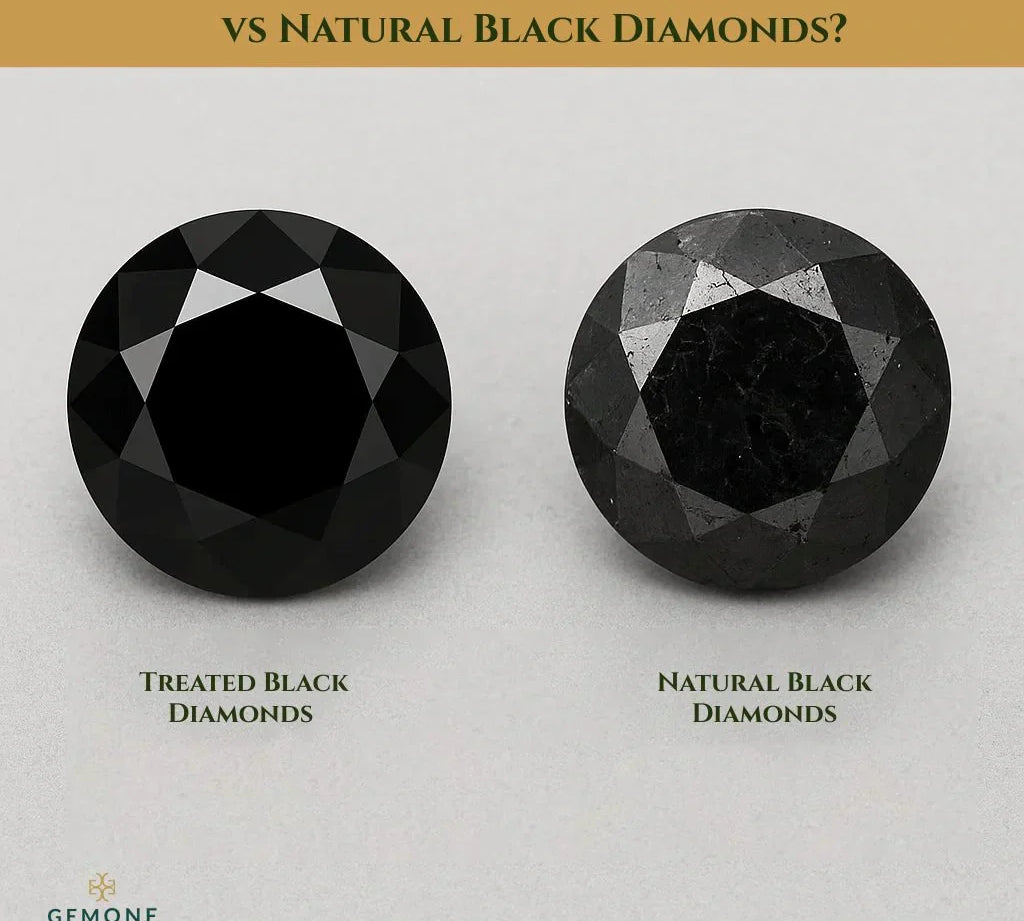 Treated Black Diamonds vs Natural Black Diamonds