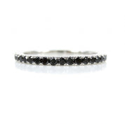 0.65 Ct Round Cut Prong Setting Black Diamond Eternity Ring In Yellow Gold Black Diamond Wedding Rings