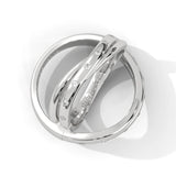 0.04 Ct Lab Diamond Women's Couple Band Set White Gold