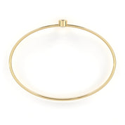 0.11 Carat Bezel Set Diamond Bangle Bracelet in Gold