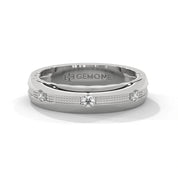 0.12 Ct Lab Diamond Wedding Band Yellow Gold 950 Platinum Natural Diamond