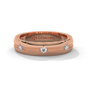 0.12 Ct Lab Diamond Wedding Band Yellow Gold 18K Rose Gold Natural Diamond