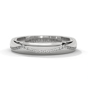 0.16 Ct Lab Diamond Curved Wedding Band Yellow Gold 950 Platinum Natural Diamond