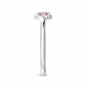 0.21 Carat Pink Pear Bypass Ring