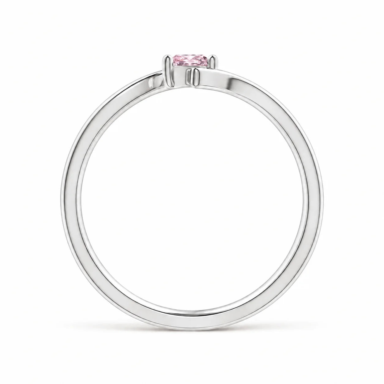 0.21 Carat Pink Pear Bypass Ring