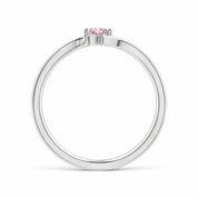 0.21 Carat Pink Pear Bypass Ring