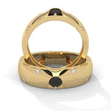 0.29 Carat Women's Black and White Diamond Wedding Band