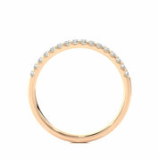 0.29 Ct Round Cut Prong Setting Diamond Half Eternity Band Diamond Wedding Bands