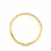 0.25 Ct Round Cut Prong Setting Diamond Half Eternity Wedding Band