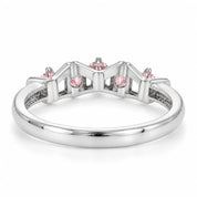 0.25 Carat Concertina Pink Diamond Wedding Ring