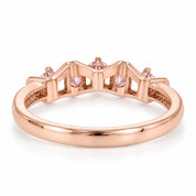 0.25 Carat Concertina Pink Diamond Wedding Ring