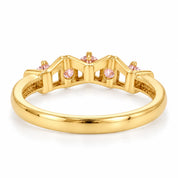 0.25 Carat Concertina Pink Diamond Wedding Ring