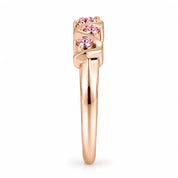 0.25 Carat Concertina Pink Diamond Wedding Ring