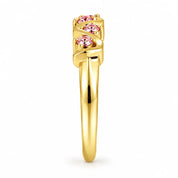 0.25 Carat Concertina Pink Diamond Wedding Ring