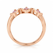 0.25 Carat Concertina Pink Diamond Wedding Ring