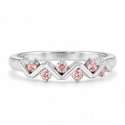 0.25 Carat Concertina Pink Diamond Wedding Ring