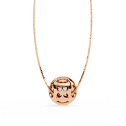 0.25 Ct Round Lab Diamond Two-Tone Bezel Pendant