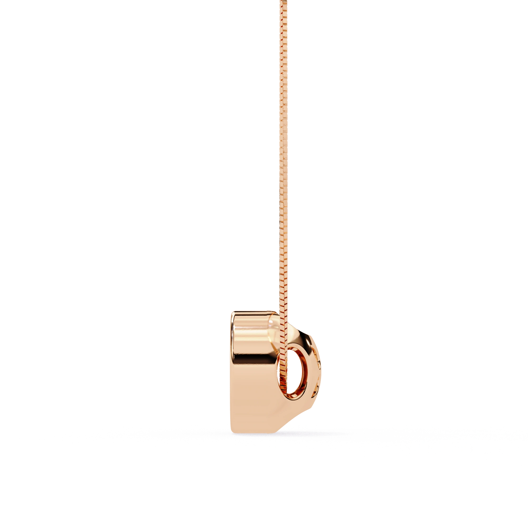 0.25 Ct Round Lab Diamond Two-Tone Bezel Pendant