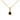 Front view of 0.33 Ct black diamond solitaire pendant in Yellow gold.