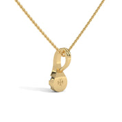 0.33 Ct Black Diamond Solitaire Pendant Necklace in Gold