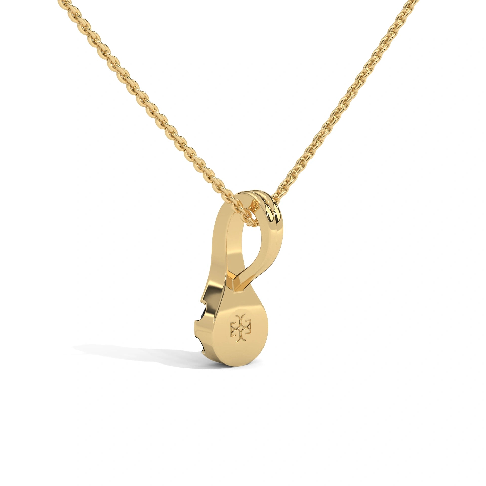 0.33 Ct Black Diamond Solitaire Pendant Necklace in Gold