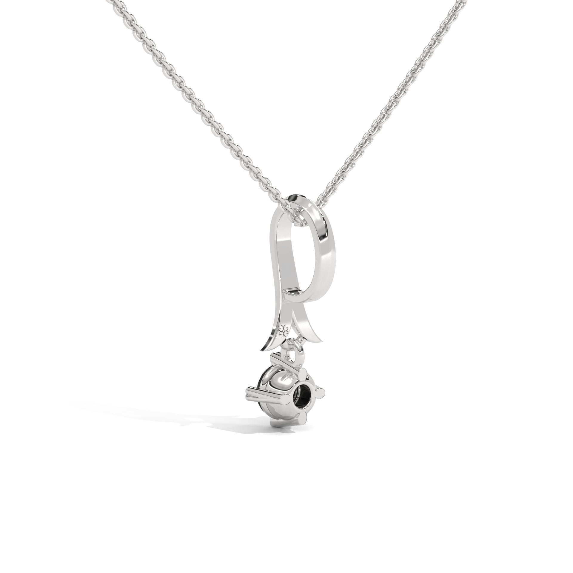 0.33 Ct Solitaire Black Diamond Pendant