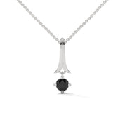 0.33 Ct Solitaire Black Diamond Pendant